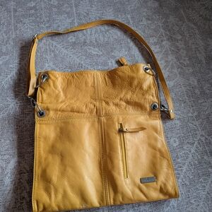 Yellow Leather Shoulder Bag
